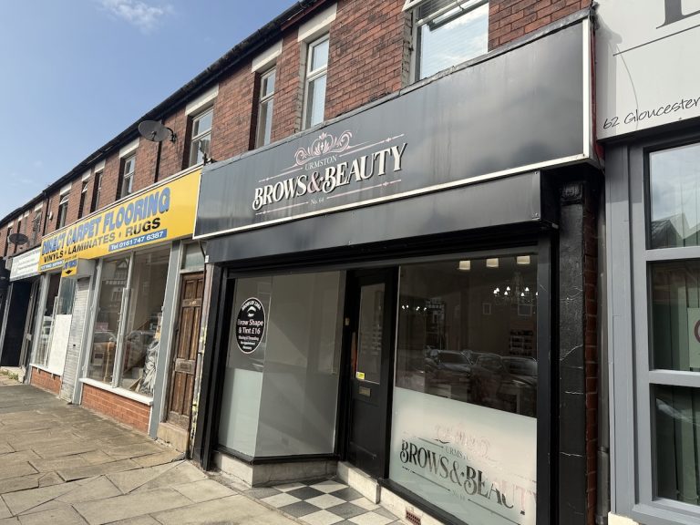 Exterior of Brows and Beauty on Gloucester Road, Urmston